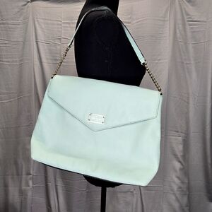 Kate Spade A La Vita Exotic Leena Shoulder Handbag 100% Leather,Mint Chain Strap